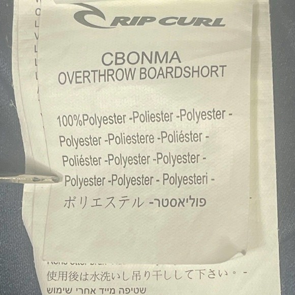 Rip Curl Mens 34‎ Swim Trunk Drawstring Waist Pocket Blue Relaxed Fit - Picture 14 of 16